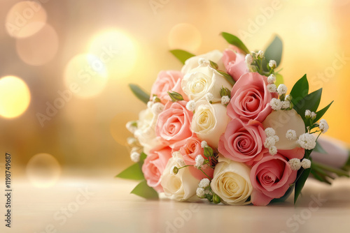 Lovely romantic wedding bouquet for valentine's day celebration heartfelt invitation passionate anniversary heartwarming event soft environment