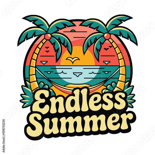 Retro Tropical Endless Summer Design