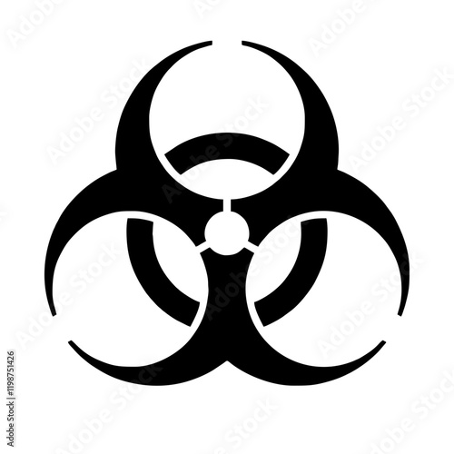 biological hazard symbol isolated on transparent background