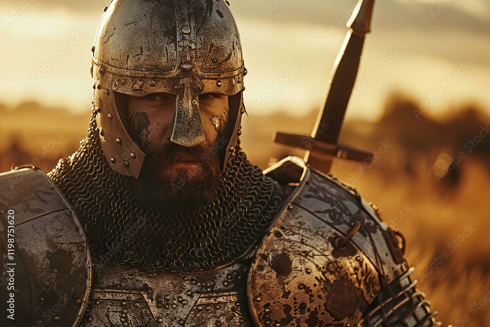 Fantastic beautiful royal knight in iron armor guards castle chambers, abstract vivid composition consists of fictional unreal fantastic vision on background Fantastic beautiful royal knight in iron armor guards castle chambers, abstract vivid composition consists of fictional unreal fantastic vision on background