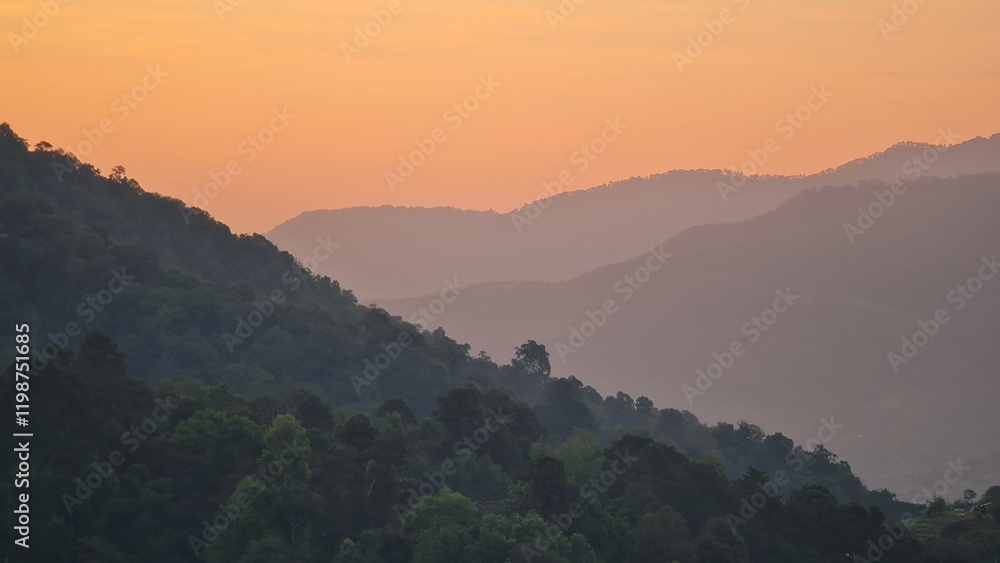 sunset in the mountains sunset in the mountains