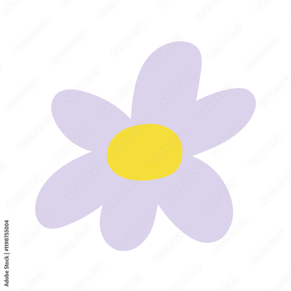 Chamomile. Flat design. Illustration on white background. Chamomile. Flat design. Illustration on white background.
