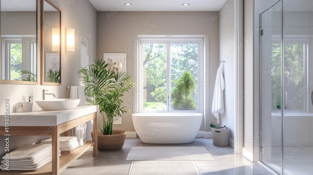 An inclusive 3D house design featuring step-free entrances and accessible bathrooms An inclusive 3D house design featuring step-free entrances and accessible bathrooms