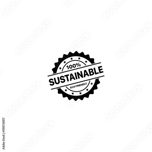 100% sustainable Eco Friendly vector