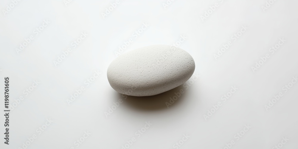 A single white stone on a plain white background, highlighting minimalist design and natural beauty. A single white stone on a plain white background, highlighting minimalist design and natural beauty.