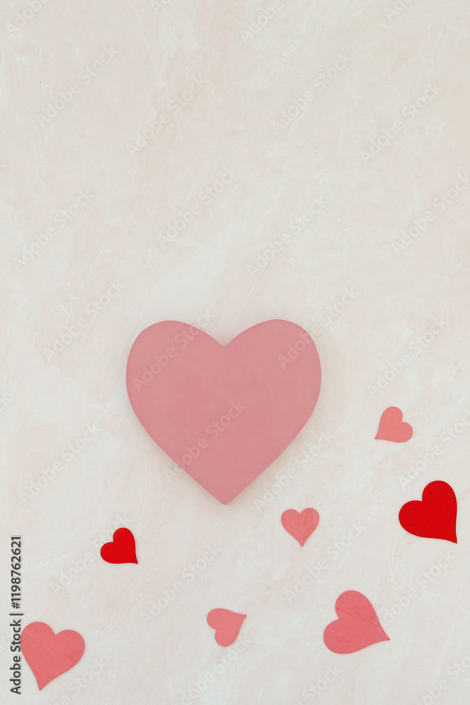 Valentine Themed Image with pink and red hearts Valentine Themed Image with pink and red hearts