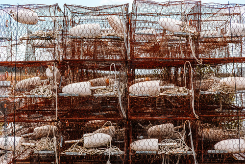 Stacked Crab Pots on Smith Island photo