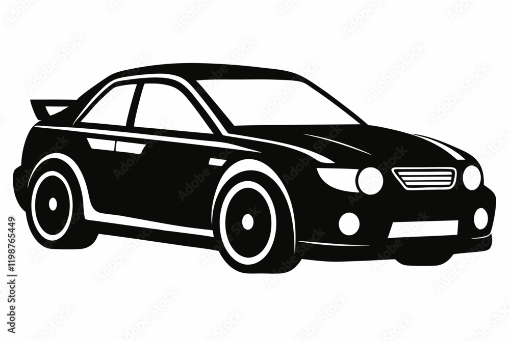 Car silhouette black vector art illustration. Car silhouette black vector art illustration.