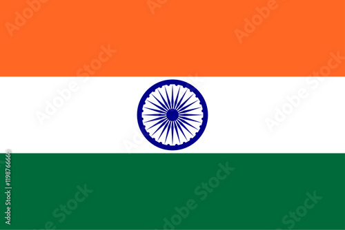 vector illustration of indian flag. national flag of india