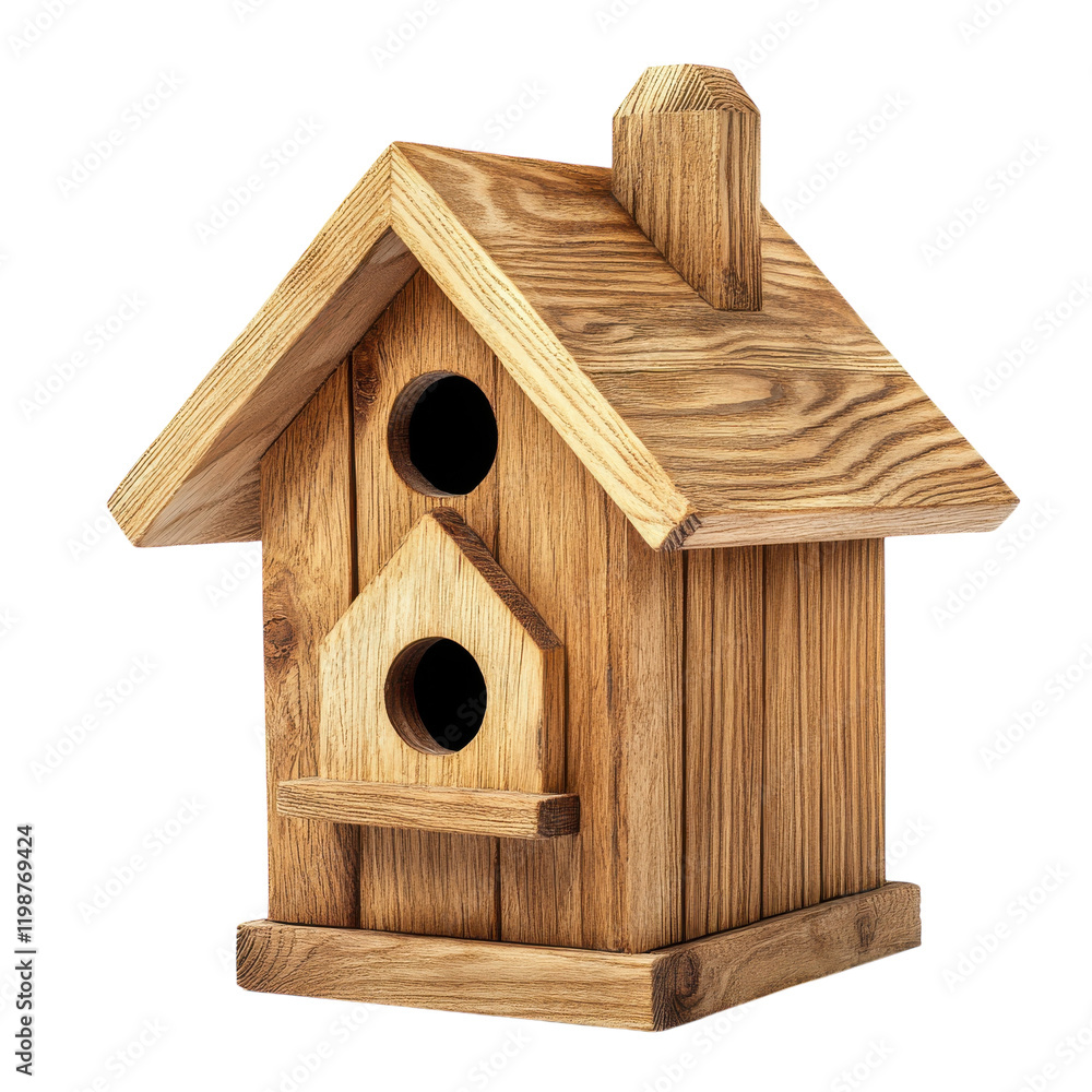 Wooden Birdhouse on transparent background. Wooden Birdhouse on transparent background.