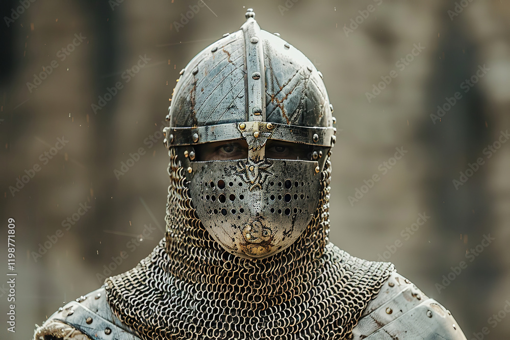 Fantastic beautiful royal knight in iron armor guards castle chambers, abstract vivid composition consists of fictional unreal fantastic vision on background Fantastic beautiful royal knight in iron armor guards castle chambers, abstract vivid composition consists of fictional unreal fantastic vision on background