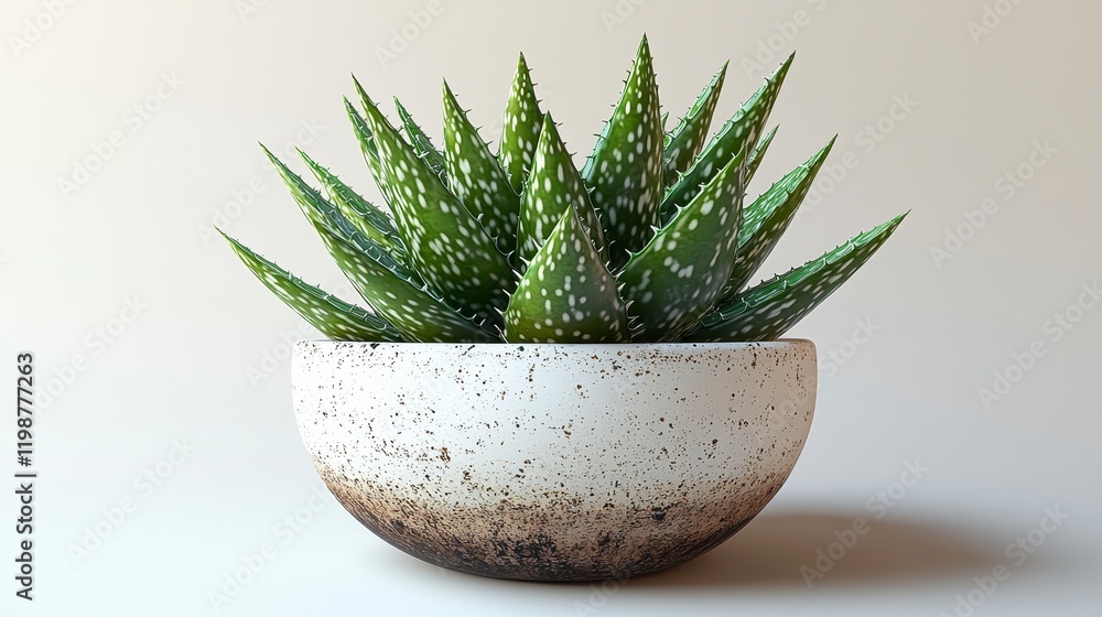 Small succulent plant in speckled pot. (1) Small succulent plant in speckled pot. (1)