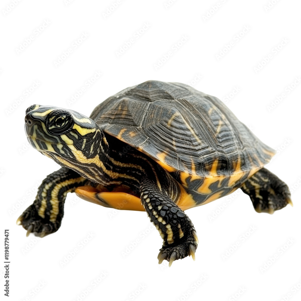 Captivating Image of a Colorful Turtle in a Natural Environment Displaying Its Unique Shell Patterns Captivating Image of a Colorful Turtle in a Natural Environment Displaying Its Unique Shell Patterns