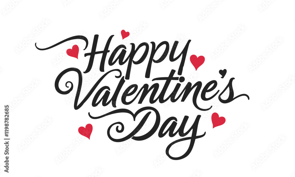 Fototapeta premium Light and romantic design with heart elements for Valentine's.