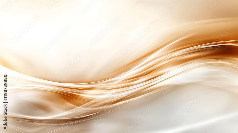 Abstract Elegant Beige and White Flowing Wave Pattern Background : Generative AI Abstract Elegant Beige and White Flowing Wave Pattern Background : Generative AI
