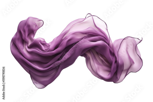 Elegant Flowing Purple Silk Fabric on Black Background