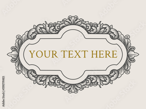 Elegant vintage frames with intricate floral and ornamental details, perfect for adding a classic touch to labels, invitations, and decorative borders in various design projects