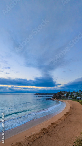 Aerial Sunrise at the Seaside in Malua Bay photo