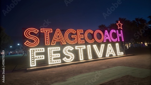 This image showcases a large, illuminated sign for the 