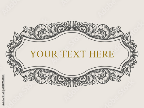 Elegant vintage frames with intricate floral and ornamental details, perfect for adding a classic touch to labels, invitations, and decorative borders in various design projects