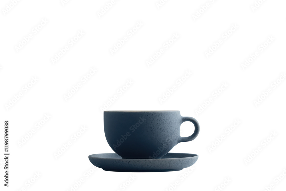 Minimalist dark ceramic cup and saucer set placed on a light background emphasizing simplicity and elegance in dining Minimalist dark ceramic cup and saucer set placed on a light background emphasizing simplicity and elegance in dining