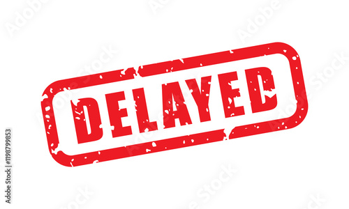 Vector Grunge Delayed Stamp Label