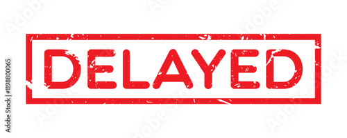 Vector Grunge Delayed Stamp Label