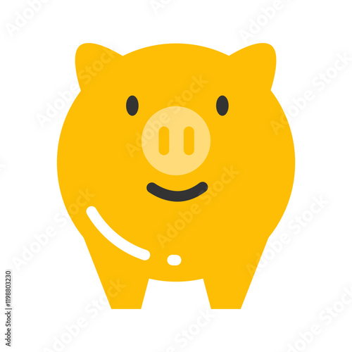 Front View of Piggy Bank