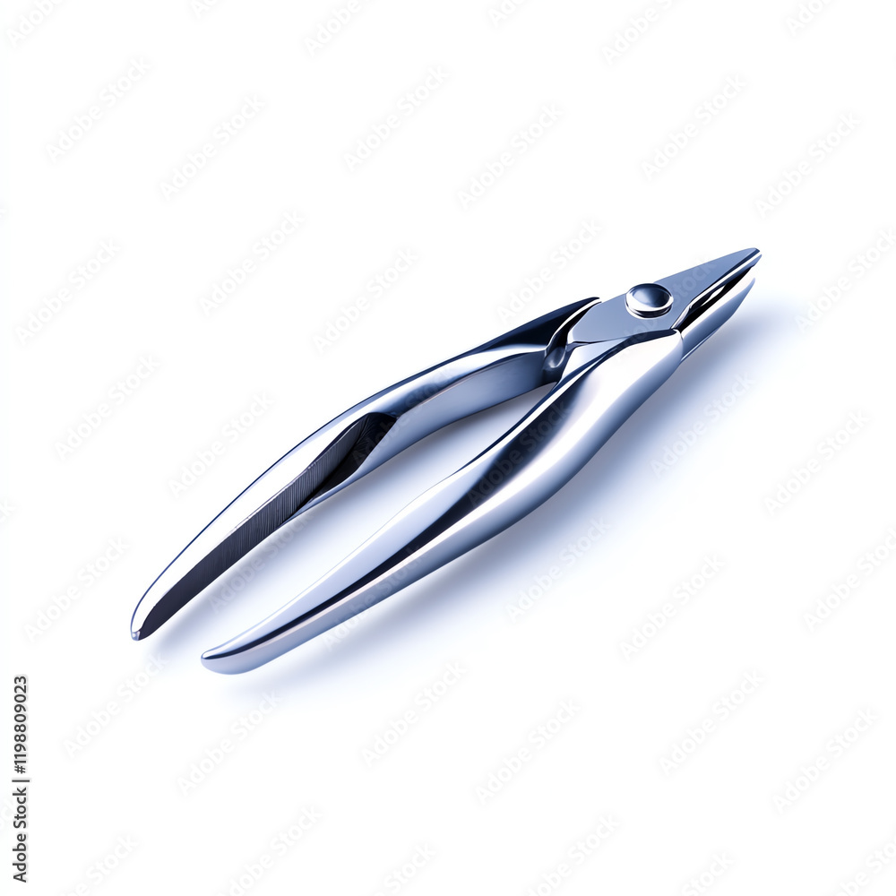 Close-up view of a shiny, stainless steel tool used for precision tasks in various industries. Close-up view of a shiny, stainless steel tool used for precision tasks in various industries.