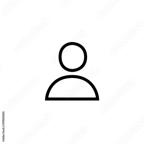 Minimalist User Icon in Black-and-White Style.Diversity. Unity. Representing Global Connectivity.user login icon, profile management design, app branding, website interface, digital user experience.

