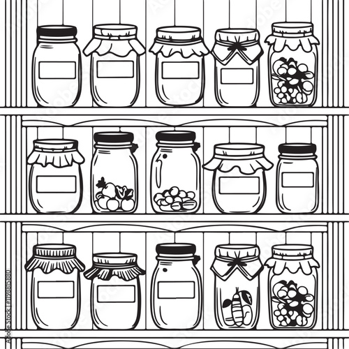 set of jars with jam