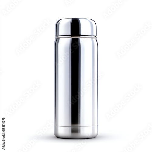 Sleek stainless steel thermos ideal for keeping beverages hot or cold, perfect for outdoor adventures, offices, or daily commutes.