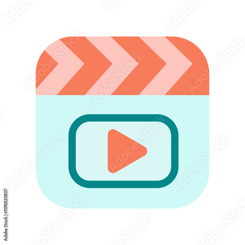 play media icon design vector template