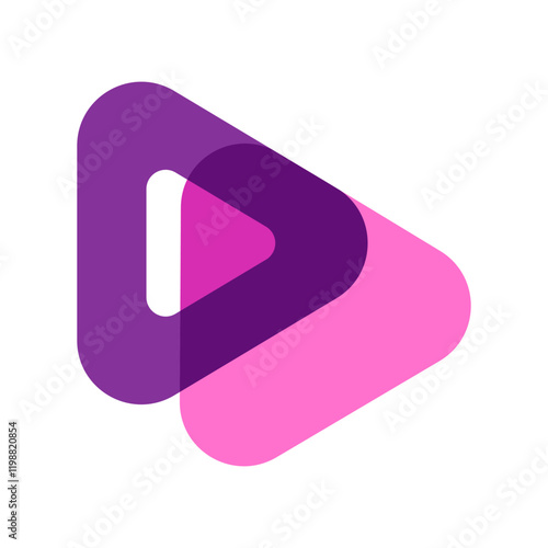 play media icon design vector template