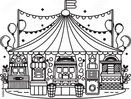 circus tent illustration
