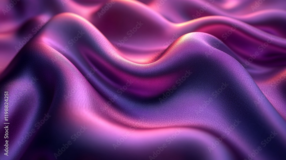 Fototapeta premium Luxurious Purple Silk Drapery: A Dreamy, Textured Abstract