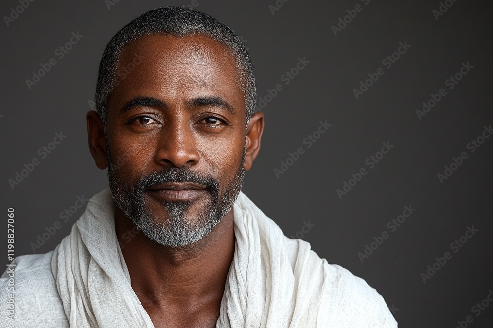 A portrait of a man with a thoughtful expression, showcasing his features and calm demeanor. A portrait of a man with a thoughtful expression, showcasing his features and calm demeanor.