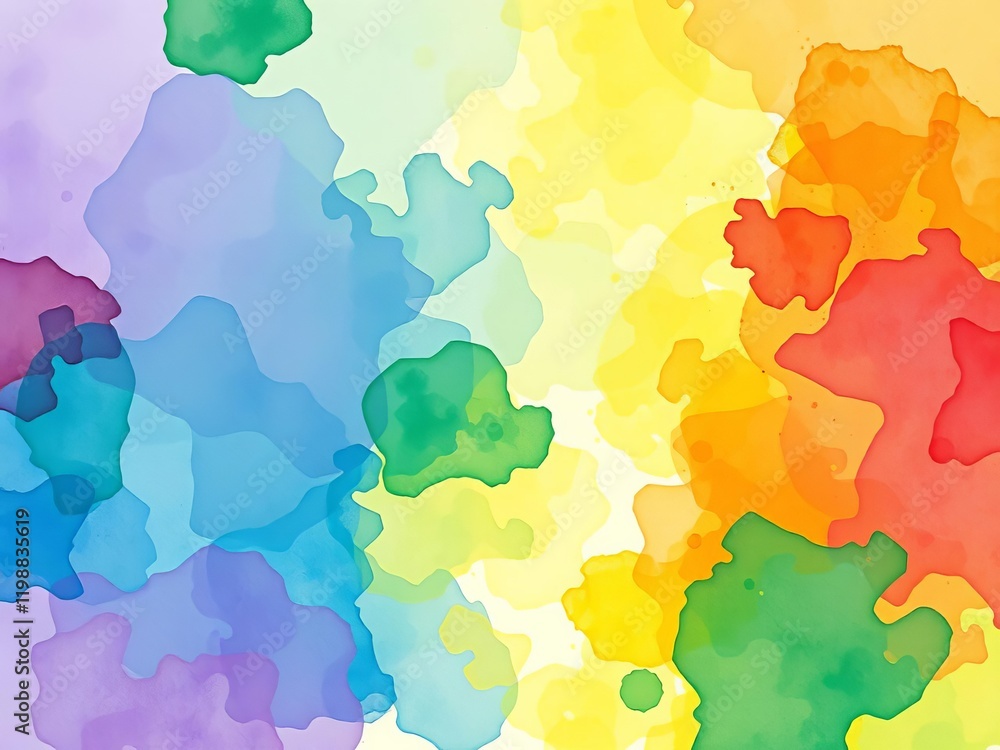 Obraz premium Abstract watercolor doodle background with vibrant colors and intricate designs, artistic, creative