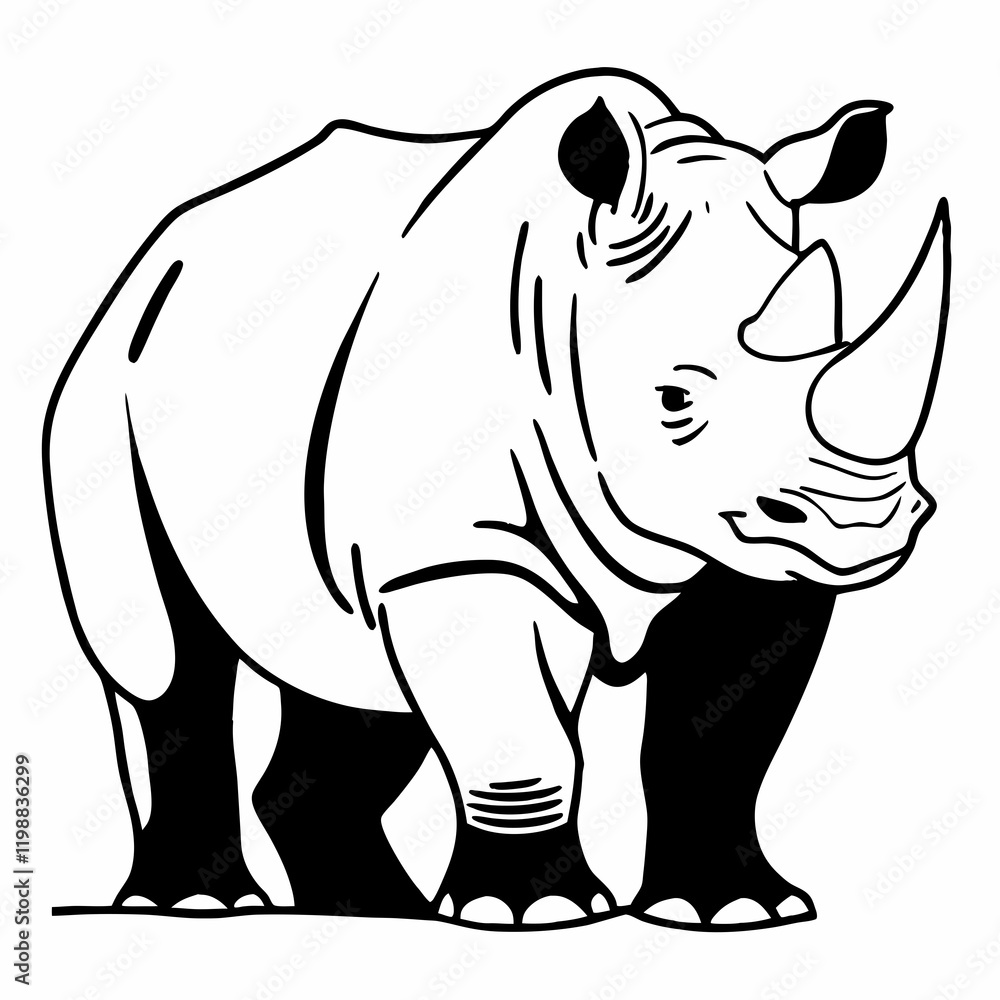 Fototapeta premium rhino illustration
