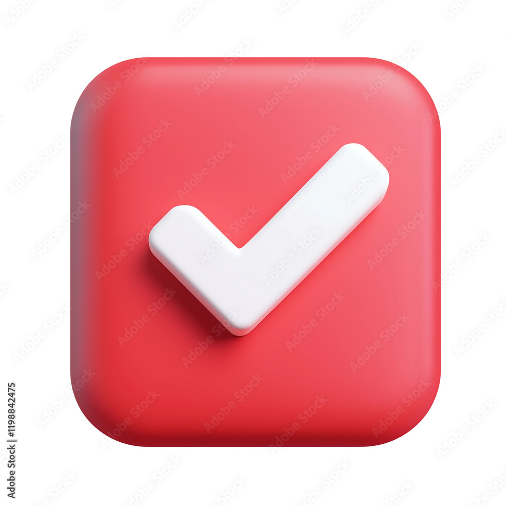 Icon for app with checkmark in red on white background,PNG,clipart,transparent,flat icon. Icon for app with checkmark in red on white background,PNG,clipart,transparent,flat icon.