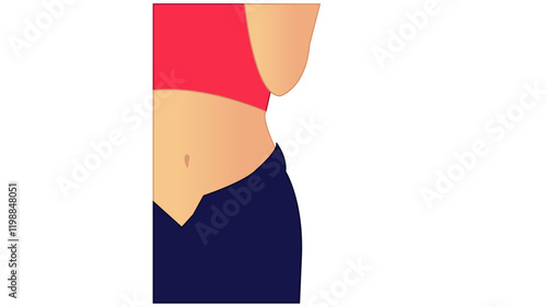 vector illustration of a woman in bikini