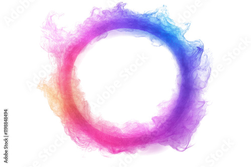 Colorful circular smoke effect creating a vibrant display suitable for artistic backgrounds and designs