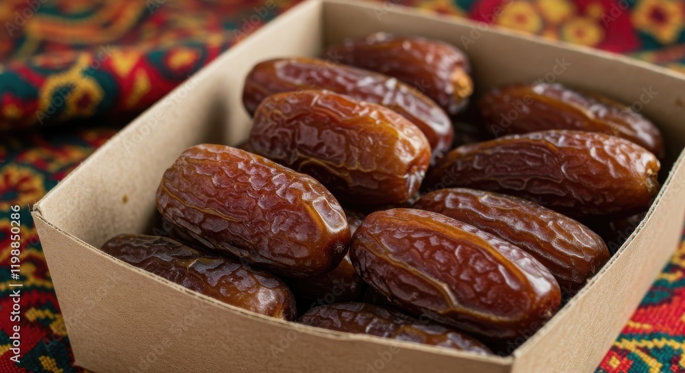 dates neatly arranged in a cardboard box, showcasing their rich brown, textured, and wrinkled surfaces. dates neatly arranged in a cardboard box, showcasing their rich brown, textured, and wrinkled surfaces.