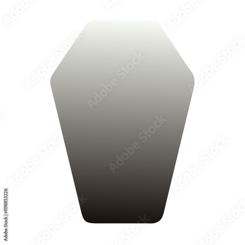 Gradient Gray Coffin Icon on Transparent Background