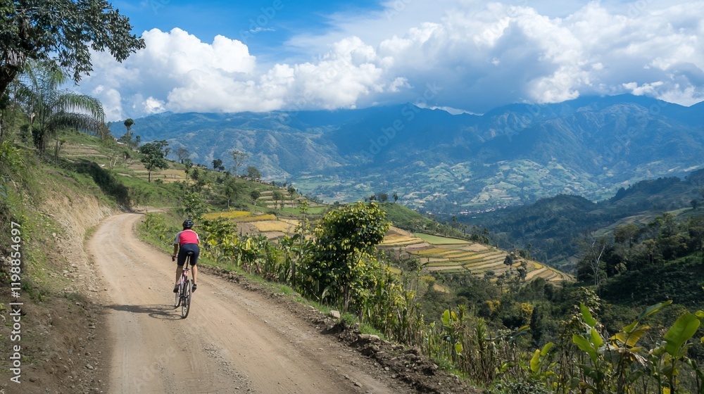 Cycling through the Andes Mountains: A scenic ride in the Colombian countryside Cycling through the Andes Mountains: A scenic ride in the Colombian countryside