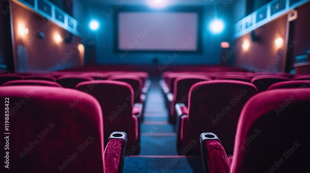 Empty Cinema Seats: Awaiting the Show