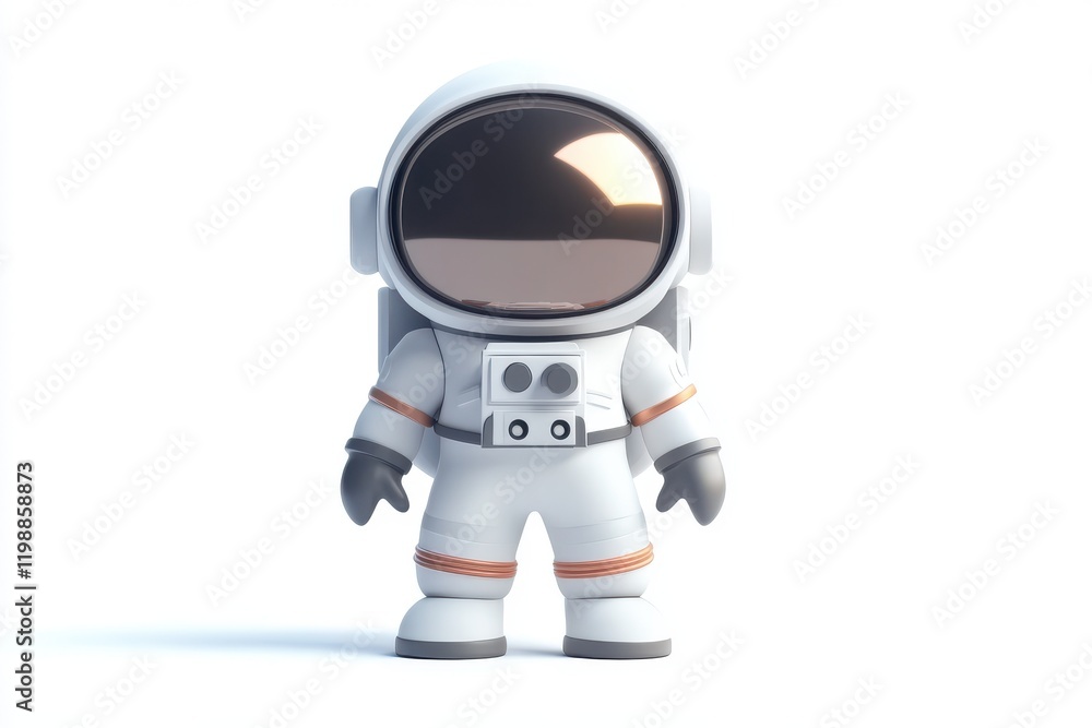 3D Astronaut Emoji Icon Isolated and White Background 3D Astronaut Emoji Icon Isolated and White Background