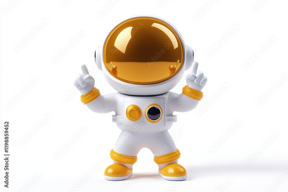 3D Astronaut Emoji Icon Isolated and White Background 3D Astronaut Emoji Icon Isolated and White Background
