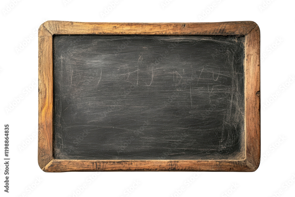 Chalkboard with wooden frame suitable for classroom or home learning activities Chalkboard with wooden frame suitable for classroom or home learning activities