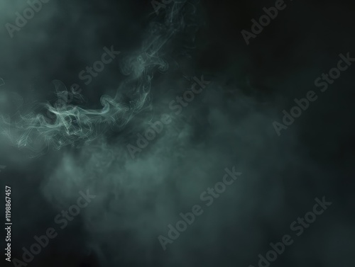 Mysterious Mist or Smoke Creating an Enigmatic Atmosphere photo